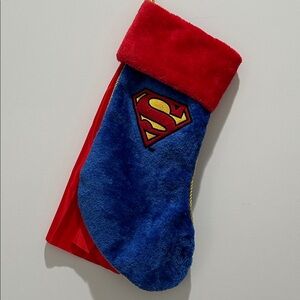 DC Comics Red and Blue Superman Holiday Stocking
